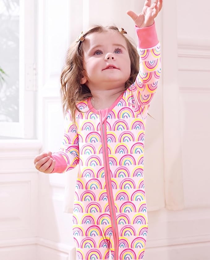 babee Reshinee Viscose derived from bamboo Baby Pajamas Convertible Footie - Image 5