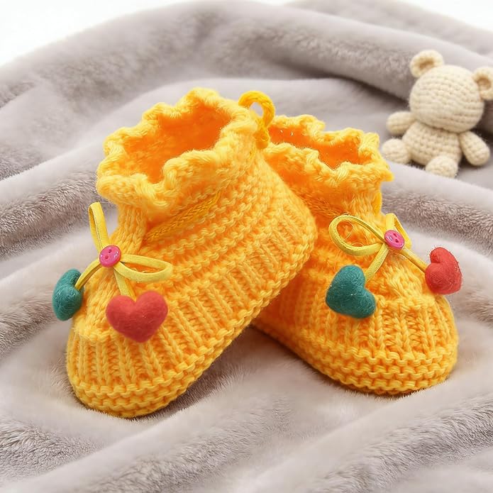 Infant Baby Boys Girls Knitted Booties Soft Cute First Walking Socks Shoes | - Image 6