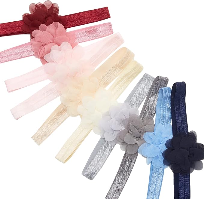 Hudson Baby Cotton and Synthetic Headbands, Size 0-24 Months - Image 3
