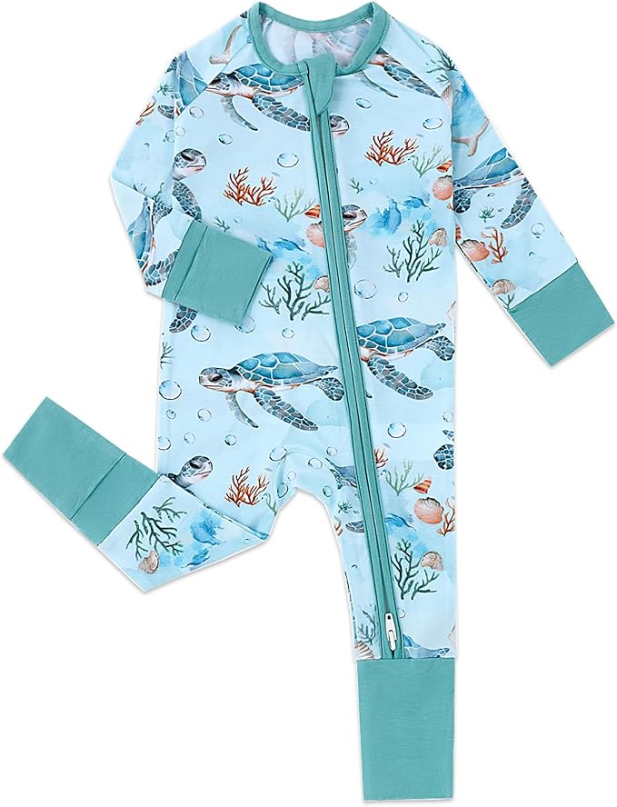 Baby Viscose of Bamboo Convertible Footie Pajamas by Cabahata