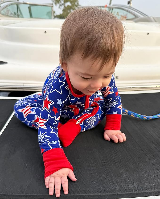 babee Reshinee Bamboo Viscose Baby Footie Pajama, Zipper Sleeper Boys Girls | - Image 8