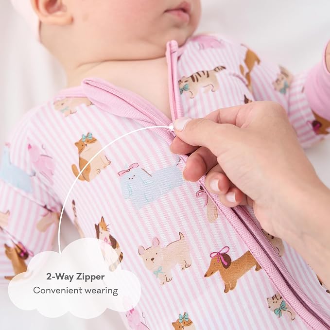pureborn Baby Sleeper Viscose from Bamboo Zipper Footies Pjs 0-24 Months | - Image 4