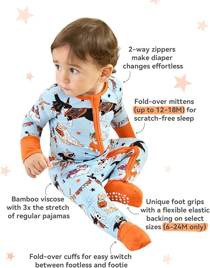babee Reshinee Bamboo Viscose Baby Footie Pajama, Zipper Sleeper Boys Girls - Image 6