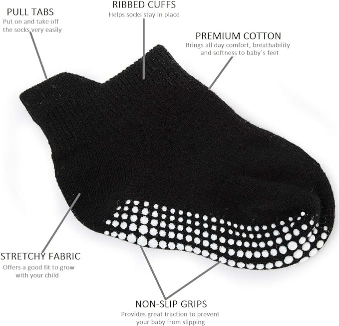 Zaples Baby Non Slip Grip Ankle Socks - Image 4