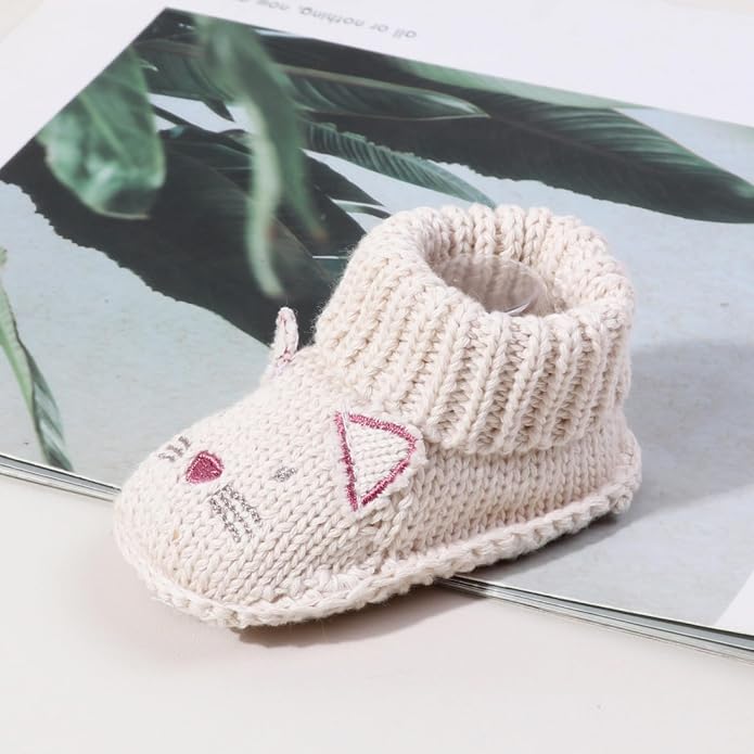 Infant Baby Boys Girls Knitted Booties Soft Cute First Walking Socks Shoes | - Image 4