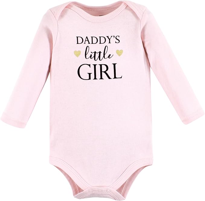 Hudson Baby Baby Girls' Cotton Long-sleeve Bodysuits 3-pack - Image 5