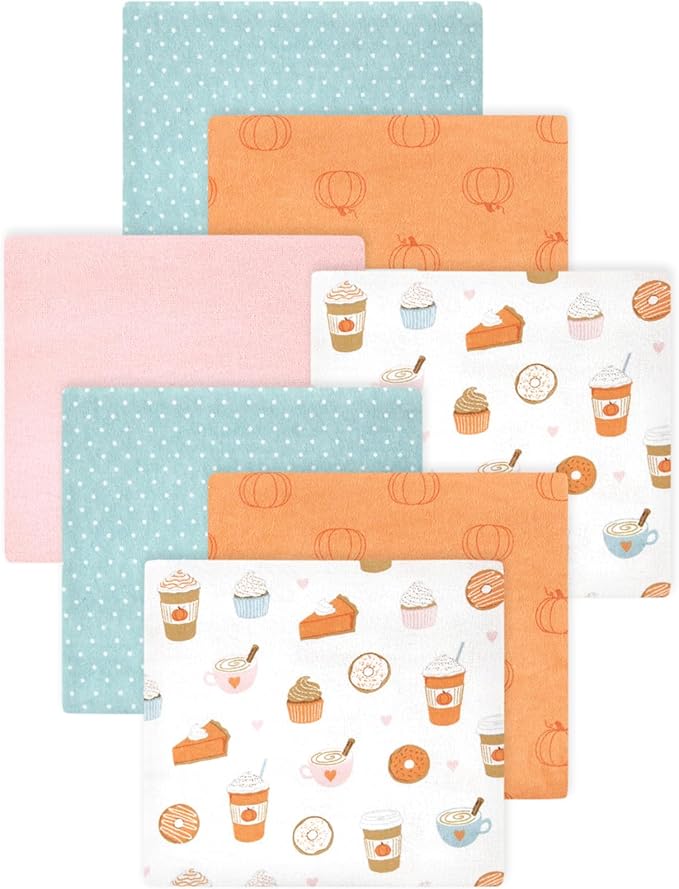 Little Treasure Hudson Baby Cotton Poly Flannel Receiving Blankets Multipack by HudsonBaby