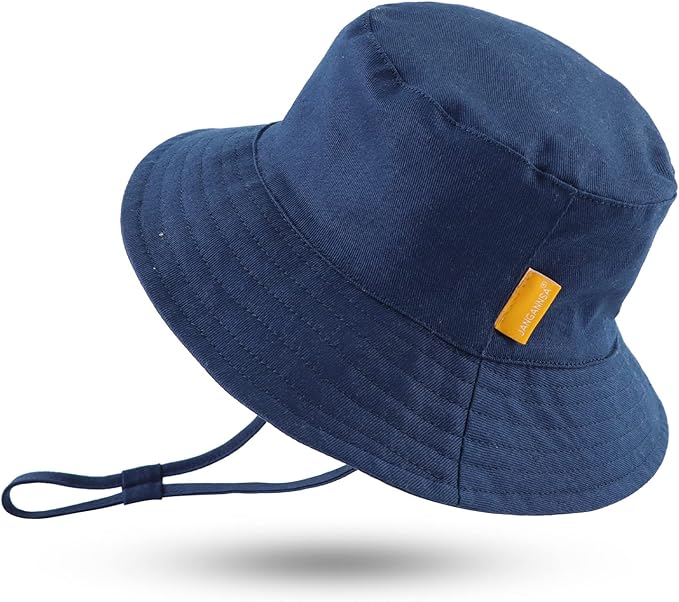 JANGANNSA Cotton Baby Sun Hat Infant Toddler Boys Girls Bucket Hats Summer Sun by JANGANNSA