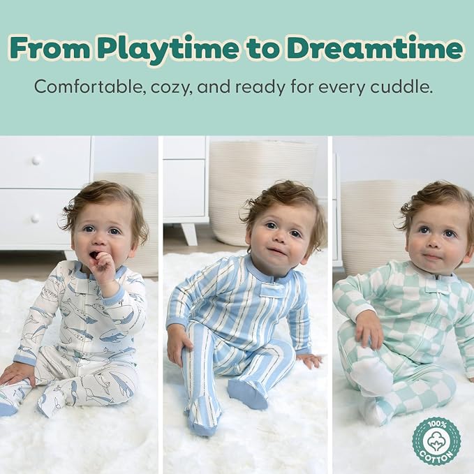 The Peanutshell 3pk Footed Sleepers - Image 3