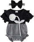 Giraropa Newborn Baby Girl Clothes Smocked Bubble Romper Dress + Socks + by Giraropa