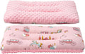Reidio 1Pcs Toddler Pillow Double Sided Breathable Soft Cotton & Minky Dot Fabric Kids Pillow Cute Small Pillow Machine Washable (Rose)