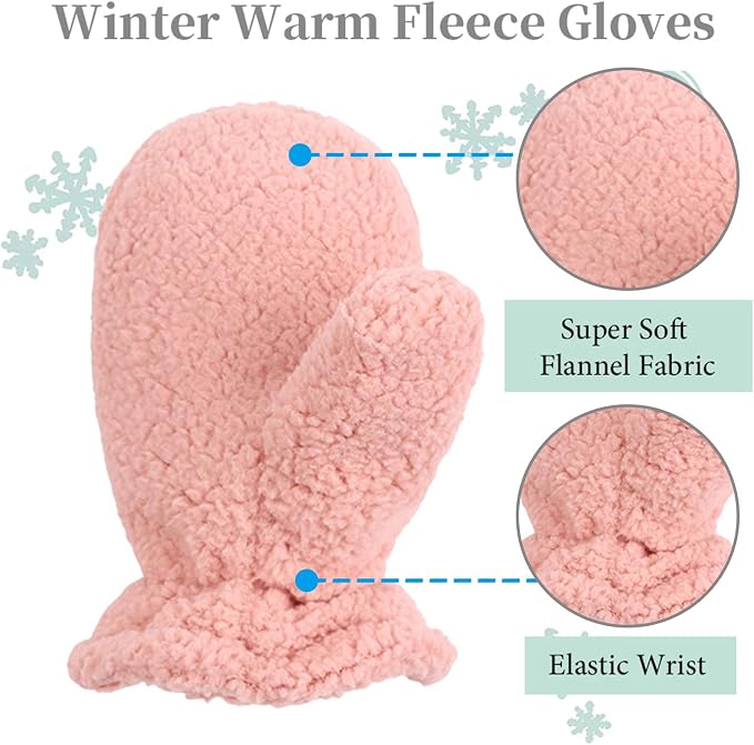 Zsedrut Baby Boys Winter Glove Warm Toddler Infant Girls Mittens Fleece Lined - Image 2