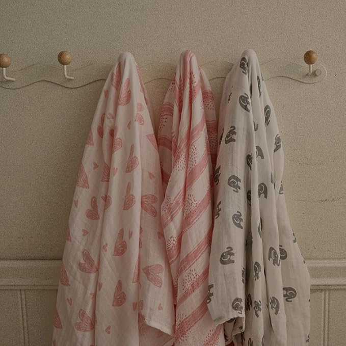 GLLQUEN BABY Muslin Swaddle Blankets 4Pk Receiving Blanket Large 35" x 40" | - Image 9