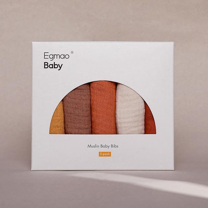 Muslin Baby Bibs for Drooling and Teething, Bibs for Boys Girls | Soft Cotton - Image 5