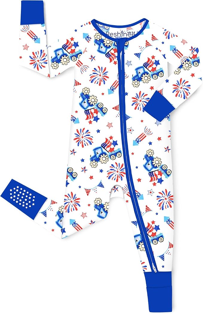 babee Reshinee Bamboo Viscose Baby Footie Pajama, Zipper Sleeper Boys Girls | by babeeReshinee