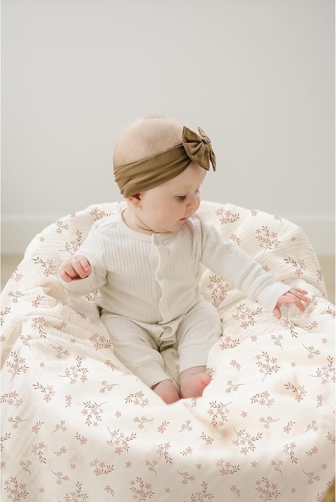 Konssy 3-Pack Muslin Baby Swaddle Blankets, 47 x 47 in Receiving Blankets | - Image 8