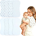 Baby Burp Cloths 8-Pack, Waterproof Burping Cloths, 4-Layer Super Absorbent & by Benoxine