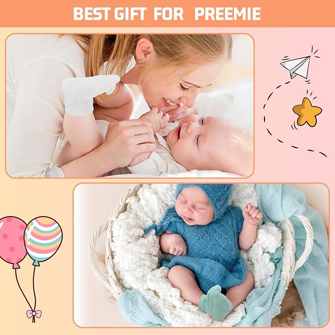 Toulite 12 Pair Preemie Newborn Baby Socks - Image 6