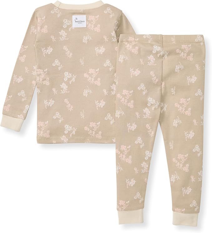 Burt's Bees Baby Girls Organic Cotton Pajamas, Toddler PJ Set, 2-PC | Soft - Image 2
