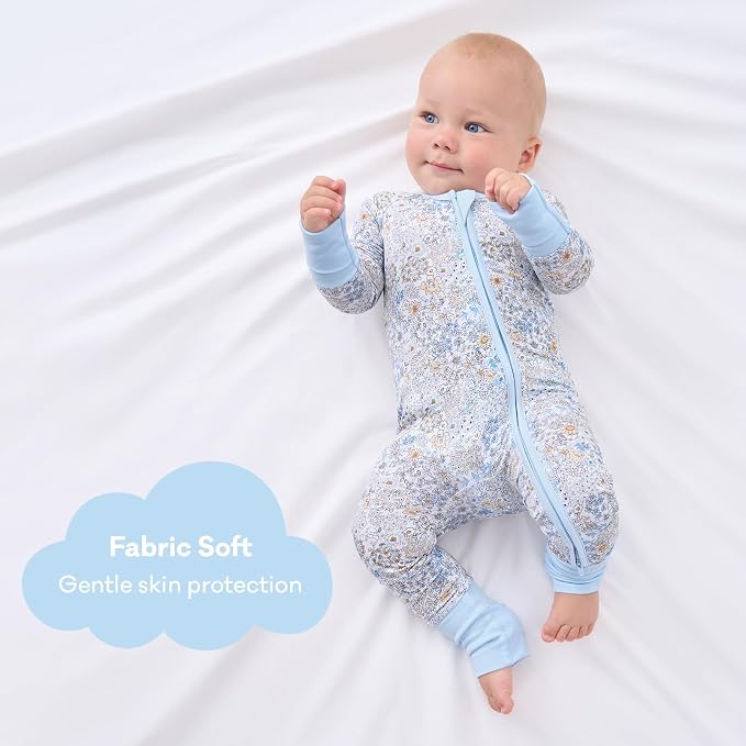 pureborn Baby Sleeper Viscose from Bamboo Zipper Footies 0-24 Months - Image 3
