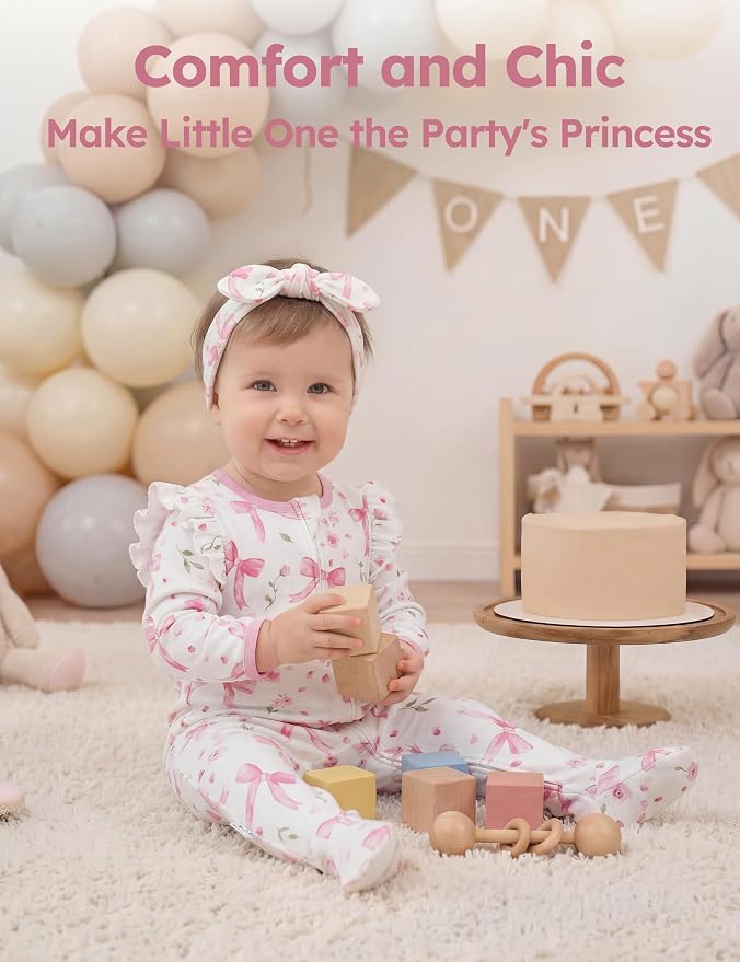Yoofoss Baby Sleepers Baby Girl Clothes 100% Organic Cotton Pajamas - Image 2