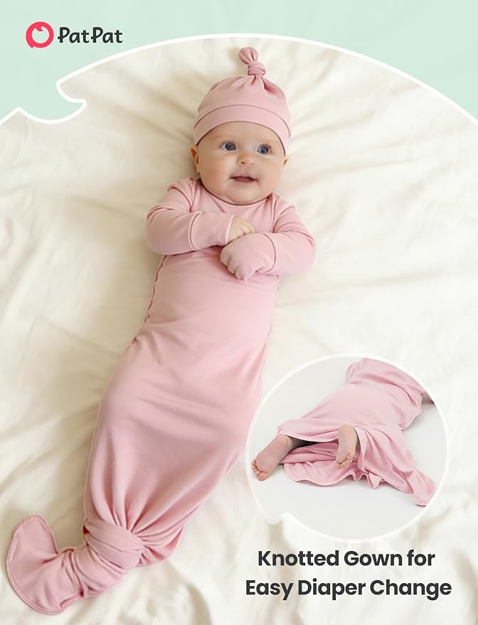 PATPAT Baby Sleeper Gown with Hat - Image 4