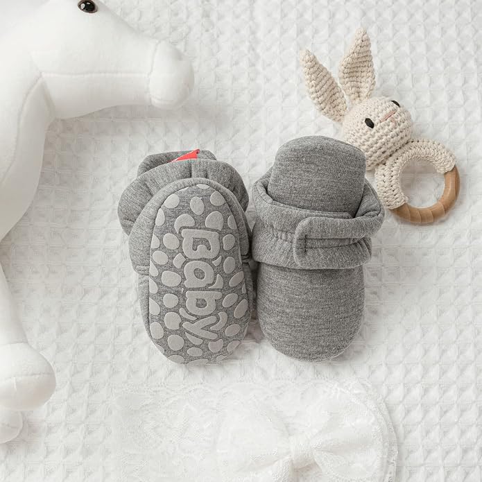Sawimlgy Newborn Infant Baby Girl Boy Cotton Booties Stay On Sock Slippers Soft - Image 4