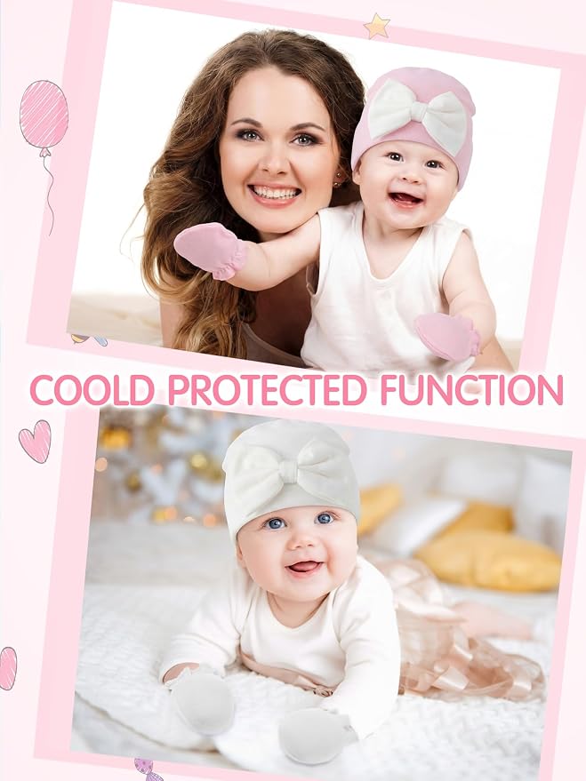 Geyoga 12 Pcs Baby Hat | Newborn Hats Mittens - Image 7