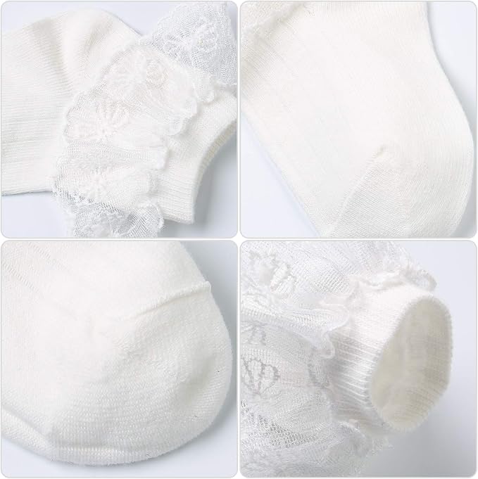 6 Pairs Baby Girls Socks - Image 3