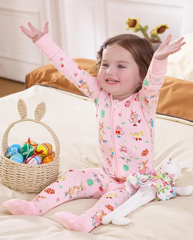 babee Reshinee Viscose derived from bamboo Baby Pajamas Convertible Footie - Image 3