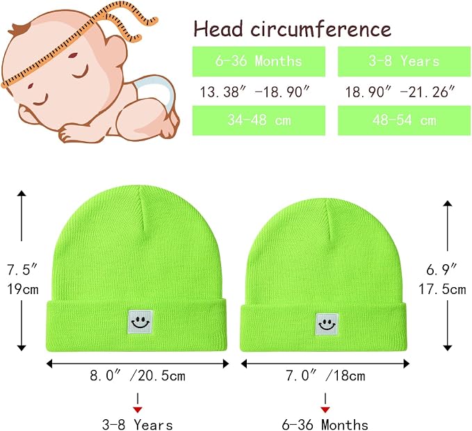Baby Beanie Knit Ski Hat with Cute Face - Image 4