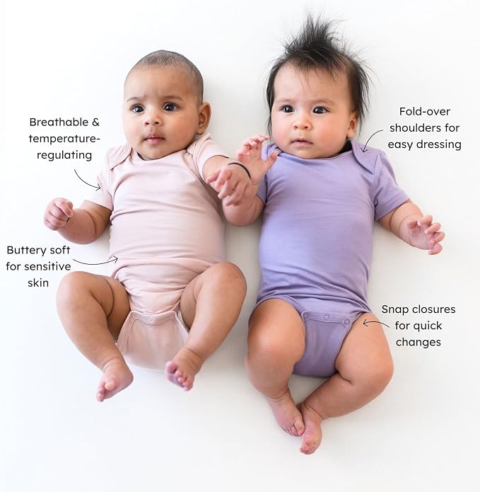 KYTE BABY Unisex Bodysuits, 97% Rayon made from Bamboo, 3% Spandex - Image 2