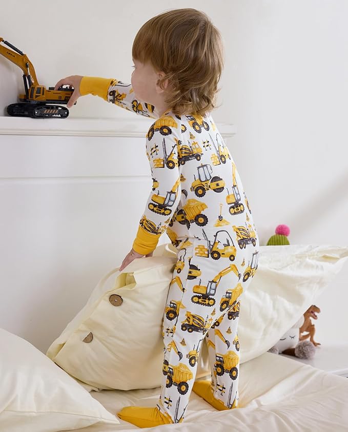 babee Reshinee Bamboo Viscose Baby Footie Pajama, Zipper Sleeper Boys Girls - Image 9