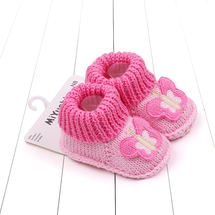 Infant Baby Boys Girls Knitted Booties Soft Cute First Walking Socks Shoes | - Image 3