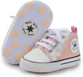 Unisex Baby Girls Boys Canvas High-top Shoes, Newborn Infant Anti-Slip Soft by KKIIDDSS