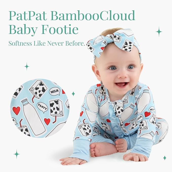 PATPAT Bamboo Viscose Baby Footie - Image 2