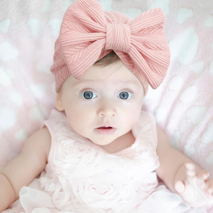 Newborn Baby Hats and Mittens Set Infant Bow Beanie Cap Toddler Gloves Newborn - Image 6