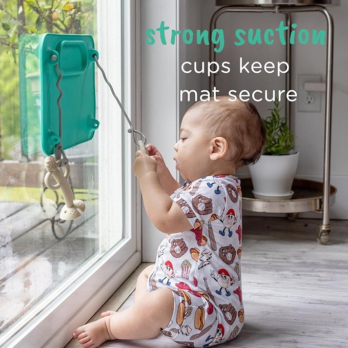 BUSY BABY Silicone Mat Bundle - 1 Original Mat Plus 1 Mini Mat, New Stronger Suction Cups, 6 Straps to Secure Baby Essentials and Keep Them Off The Floor, Baby Led Weaning, Wet Bag Included (Pink)