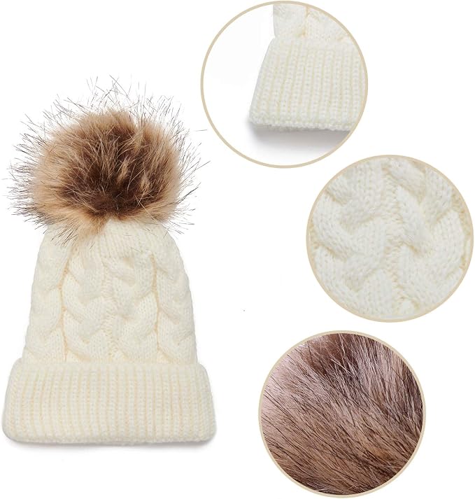DANMY Baby Beanie Hat, Infant Newborn Toddler Winter Warm Knit Cap - Image 4