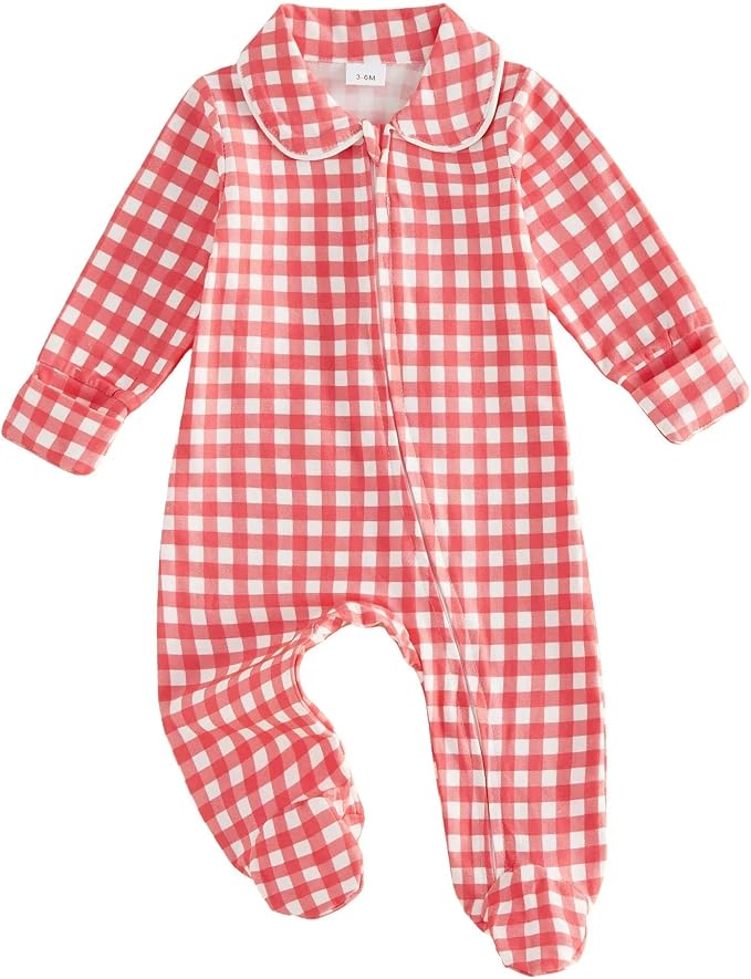 Seyurigaoka Newborn Baby Boy Girl Romper Long Sleeve Zipper Jumpsuit by SEYURIGAOKA