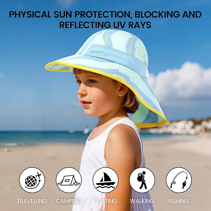Baby Sun Hat with Neck Flap UPF 50+ - Image 5