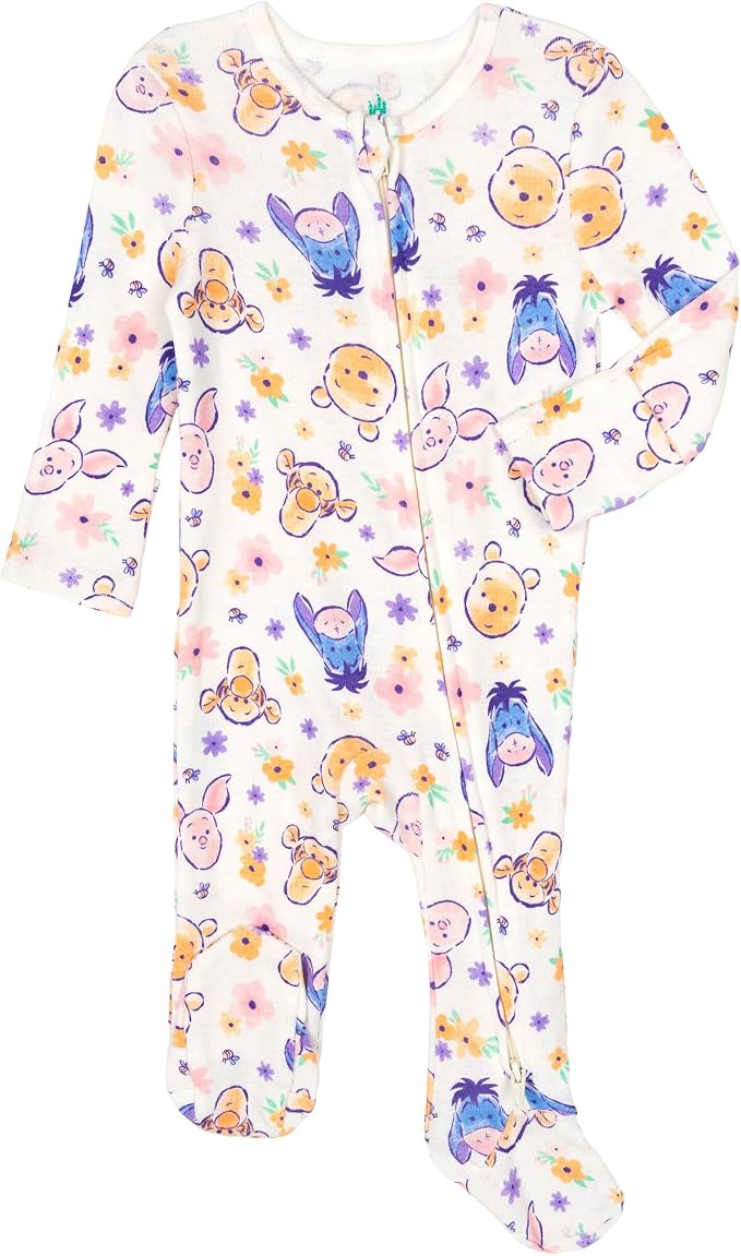Disney Baby Girls' 2-Pack Footed Sleep N' Play Newborn to Infant - Image 3