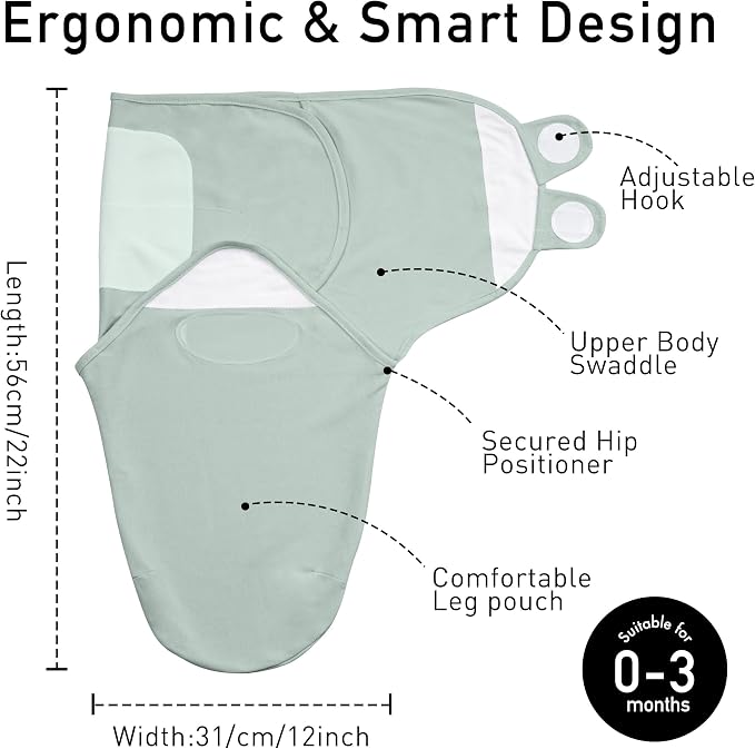 GLLQUEN BABY Swaddles for Newborns 0-3 Months, Adjustable & Easy Fastener | - Image 5
