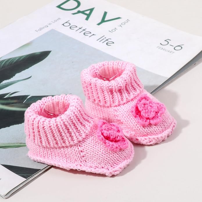 Infant Baby Boys Girls Knitted Booties Soft Cute First Walking Socks Shoes | - Image 5