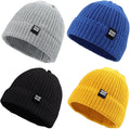 JANGANNSA Simple Knitted Baby Beanie Hip-Hop Boys Winter Hat Toddler Kids Bonnet for Girls 0-5Y