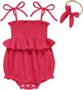 Baby Girl Romper Ruffle Newborn Girl Bodysuit Jumpsuit Baby Girl Clothes Outfit by ZOELNIC