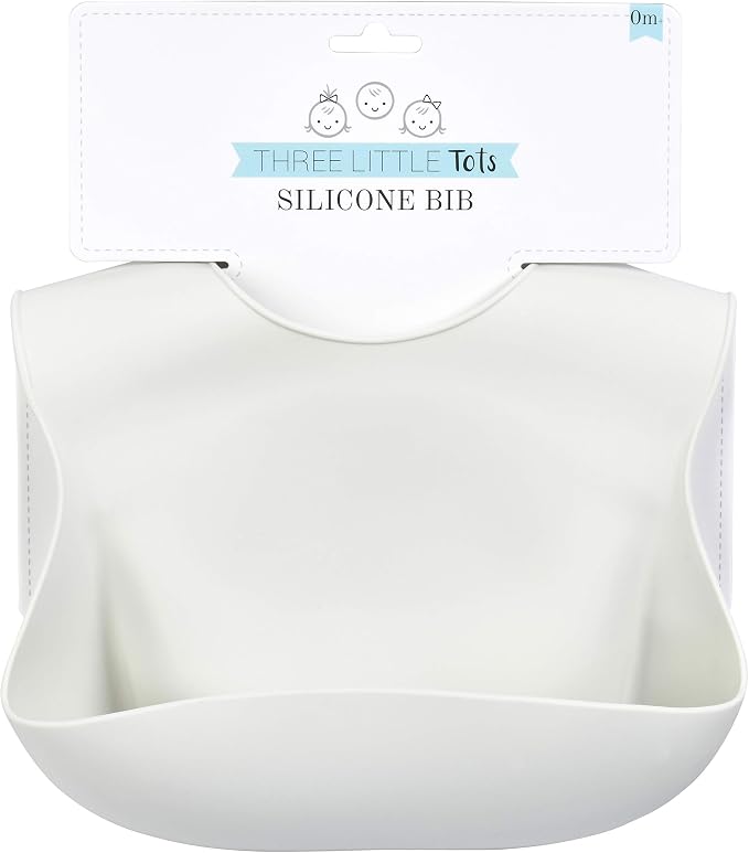 Three Little Tots Modern Silicone Baby Bib – Adjustable Fit Waterproof Catch - Image 3