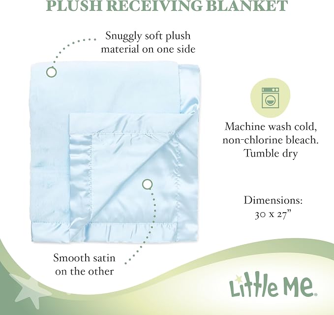 Little Me Blankets for Baby, Plush Swaddling Receiving Blanket, 30 x 27 Inches - Image 4