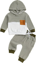 Infant Baby Boy Fall Winter Clothes Outfit Hooded Long Sweatshirt Pant Set by LIOMENGZI