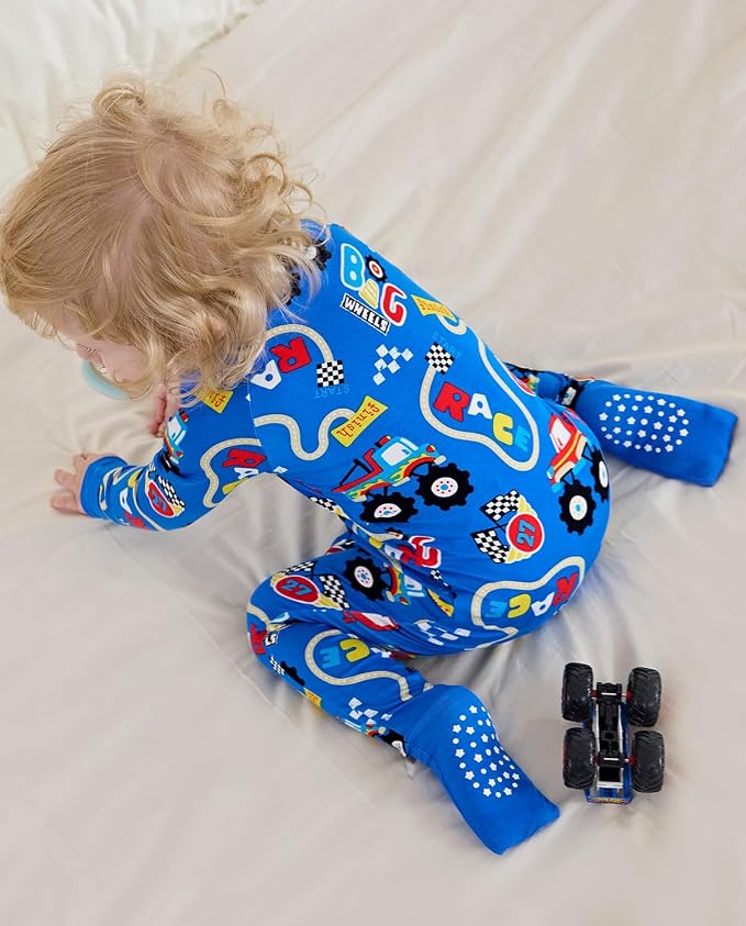 babee Reshinee Bamboo Viscose Baby Footie Pajama, Zipper Sleeper Boys Girls | - Image 4